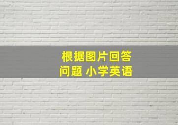 根据图片回答问题 小学英语